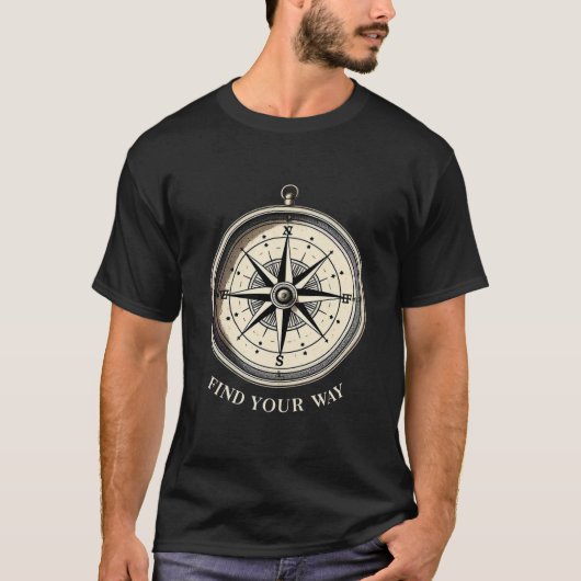 Vind uw weg Compass T-shirt (Voorkant)