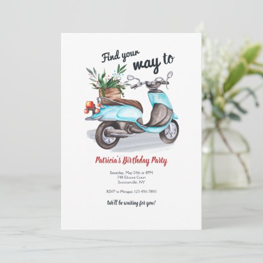 Vind uw weg Uitnodiging (Staand voorkant)