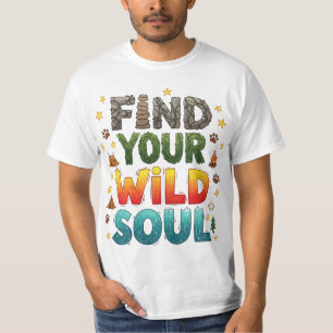 Vind uw Wild Soul Camping Adventure Outdoor T-shirt