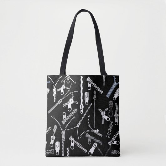 Vind uw zippers.bx4 Zwart BG Tote Bag (Voorkant)