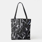 Vind uw zippers.bx4 Zwart BG Tote Bag (Achterkant)