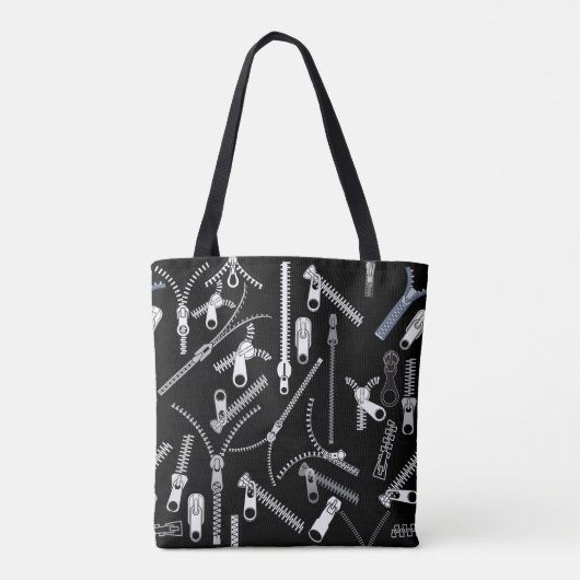 Vind uw zippers.bx4 Zwart BG Tote Bag (Achterkant)