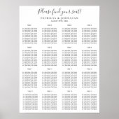 Vind uw zitplaatsje met een eenvoudig script bruil poster (Voorkant)