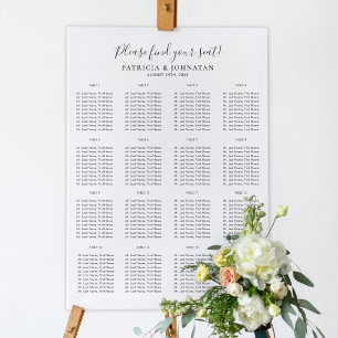 Vind uw zitplaatsje met een eenvoudig script bruil poster