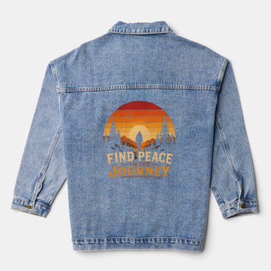 Vind Vrede Tijdens De Reis Denim Jacket (Achterkant)