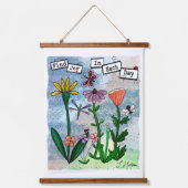 Vind vreugde in de dag | Kunst Hangend Wandkleed (Voorkant)