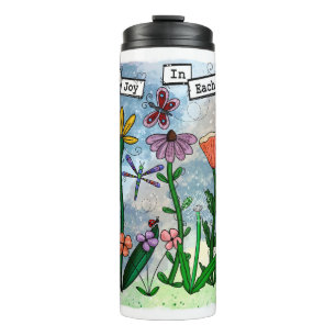 Vind vreugde in de dag thermosbeker