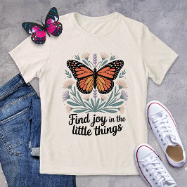 Vind vreugde in de kleine dingen vlinder Tri-Blend shirt