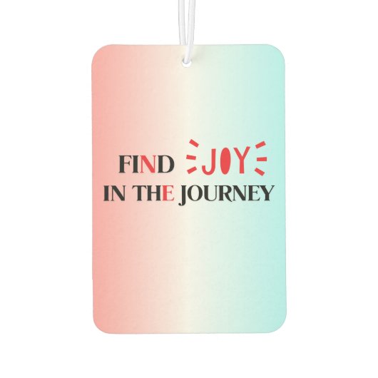 Vind vreugde in de reis | Inspirerend prijsopgave Luchtverfrisser (Achterkant)