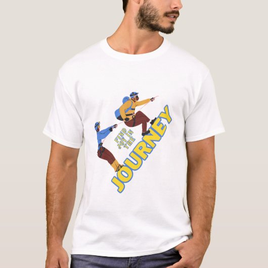 Vind vreugde in de reis Quote T shirt (Voorkant)