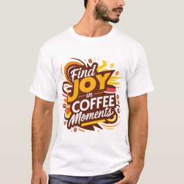 Vind vreugde in koffiemomenten t-shirt