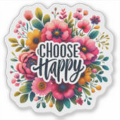 Vind vreugde te midden van een bloeiende tuin van  sticker (Voorkant)