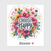 Vind vreugde te midden van een bloeiende tuin van  sticker (Vel)