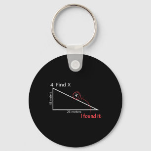 Vind X Wiskunde Leraar Grafisch Sarcastisch Cadeau Sleutelhanger