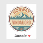 Vindafjord, Noorwegen Norway Sticker (Vel)