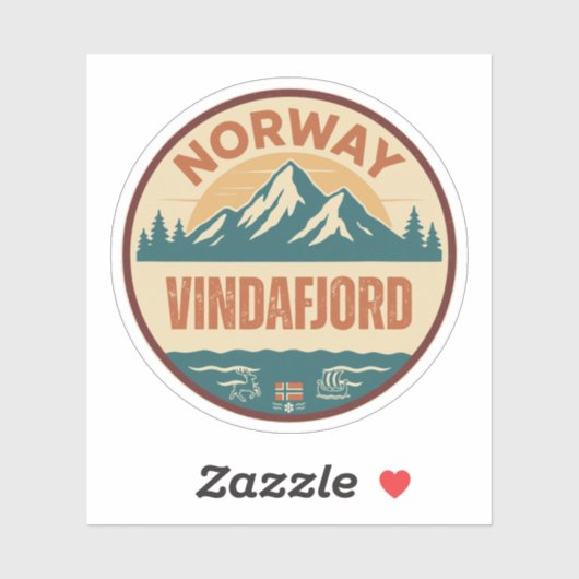 Vindafjord, Norge Noorwegen Sticker (Vel)