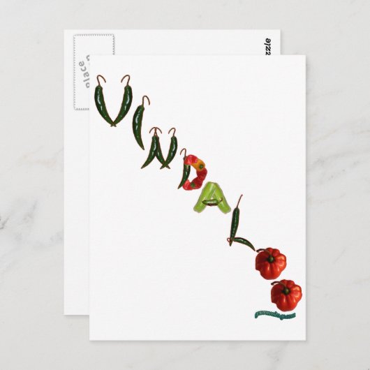 Vindaloo Chili Peppers Briefkaart (Voorkant / Achterkant)