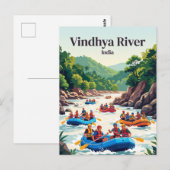 Vindhya-rivier, India Briefkaart (Voorkant / Achterkant)