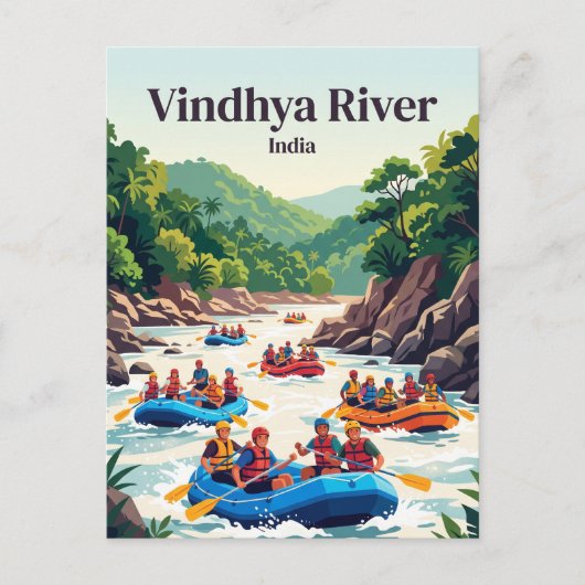 Vindhya-rivier, India Briefkaart (Voorkant)