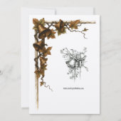 Vine And Wedding Bells Kaart (Achterkant)