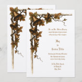 Vine And Wedding Bells Kaart (Voorkant / Achterkant)