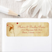 Vine bessen herfst bruiloft retour adres etiket (Insitu)