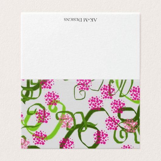 Vine Blank Wenskaart Kaart (Buitenkant ongevouwen)