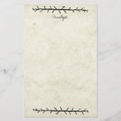  Vine Border Oud Boek Papier met Naam (Voorkant)