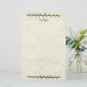  Vine Border Oud Boek Papier met Naam (Staand voorkant)