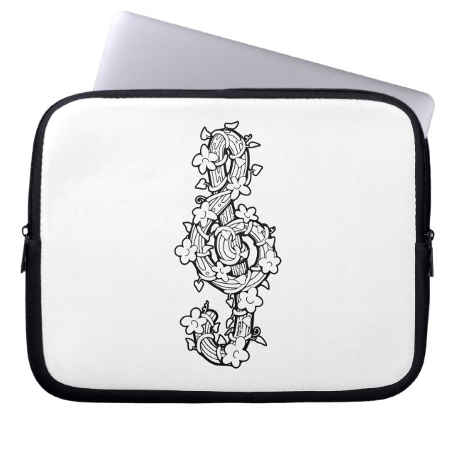 Vine Clef-laptophoes 10 inch Laptop Sleeve (Voorkant)