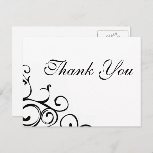 Vine dank u Briefkaart (Voorkant / Achterkant)