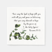 Vine Greenery Bijbelvers Servet (Voorkant)