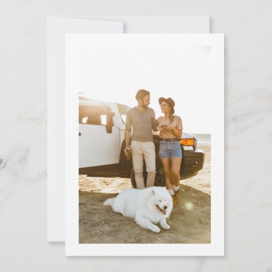 Vine Greenery Blauw Bloemen Huwelijk Save The Date (Achterkant)