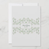 Vine Heart Trellis Light Grey Wedding Invitation (Achterkant)