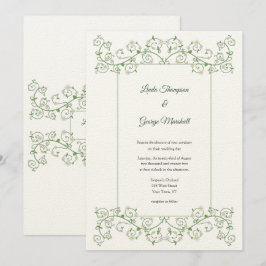Vine Heart Trellis Wedding Invitation