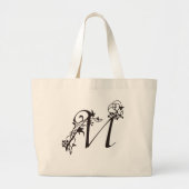 Vine Initiaal M Jumbo Canvas tas (Voorkant)