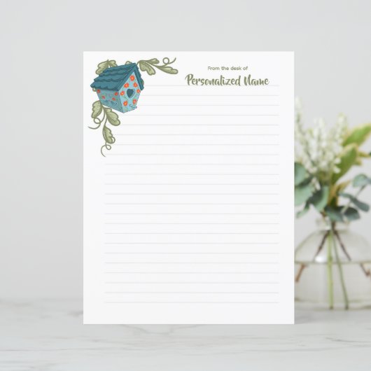 Vine-kussed Retreat Lined Paper Sheet (Staand voorkant)