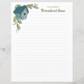 Vine-kussed Retreat Lined Paper Sheet (Voorkant)