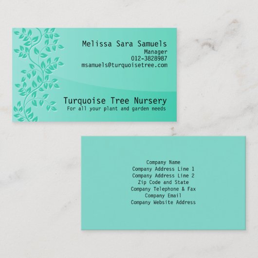 Vine Leave Natuur Visitekaartje (Voorkant / Achterkant)