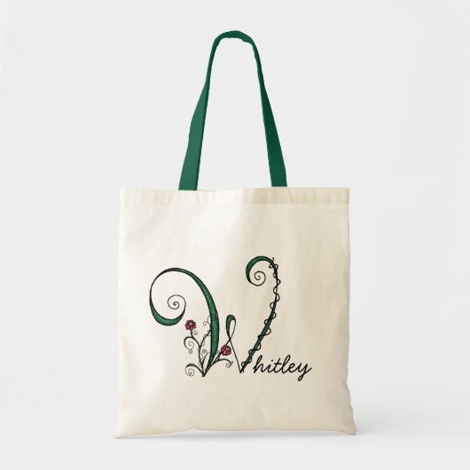 "Vine Letter W"-tas Tote Bag (Voorkant)