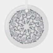 Vine Mandala Glass Ornament (Voorkant)
