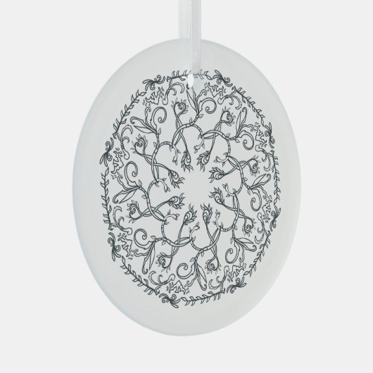 Vine Mandala Glass Ornament (Voorkant Rechts)