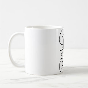 Vine Monogram koffie-Mok, gesplitst Letter-Monogra Koffiemok