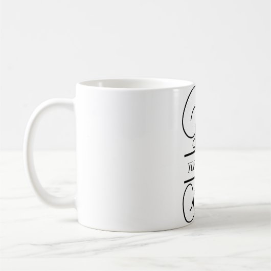 Vine Monogram koffie-Mok, gesplitst Letter-Monogra Koffiemok (Links)