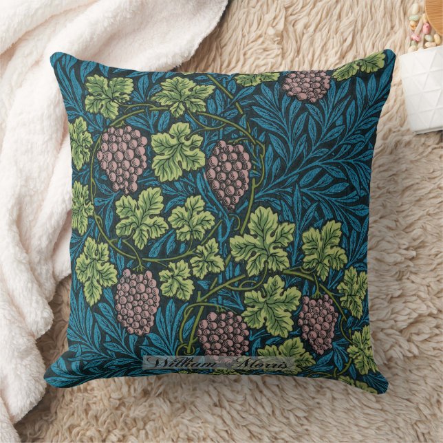 Vine Pattern beroemd gemaakt door William Morris Kussen (Deken)