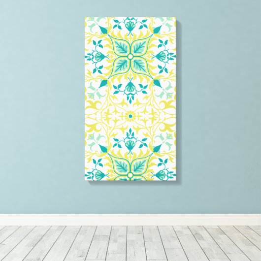 Vine Pattern (door William Morris) Canvas Afdruk (Insitu (Houten vloer))