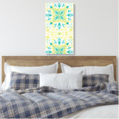 Vine Pattern (door William Morris) Canvas Afdruk (Insitu (Slaapkamer))