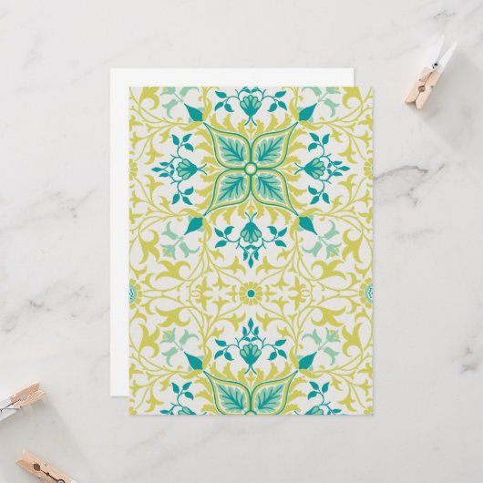 Vine Pattern (door William Morris) Kaart (Voorkant / Achterkant in situ)