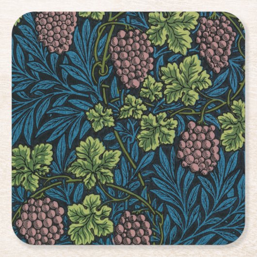 Vine Pattern, William Morris Kartonnen Onderzetters (Voorkant)