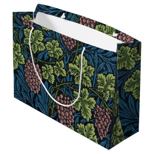 Vine Pattern, William Morris Large Gift Bag Groot Cadeauzakje (Achterkant Gekanteld)